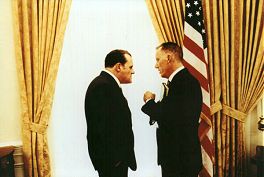 Richard Nixon (links) und sein Assistent H.R Haldeman